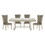 B011S00264 Champagne+Solid Wood+Seats 4+Dining Room+Extendable