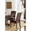 Majestic Classic Formal Dining Room Table and 4x Side Chairs Brown 5pc Set Dining Table Pedestal Base Round Table Faux Leather B011S00279