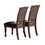 Majestic Classic Formal Dining Room Table and 4x Side Chairs Brown 5pc Set Dining Table Pedestal Base Round Table Faux Leather B011S00279