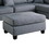 Grey Color 3pcs Sectional Living Room Furniture Reversible Chaise Sofa and Ottoman Polyfiber Linen Like Fabric Cushion Couch B011S00309