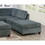 Living Room Furniture Grey Chenille Modular Sectional 6pc Set Corner L-Sectional Modern Couch 2x Corner Wedge 2x Armless Chairs and 2x Ottomans Plywood B011S00382