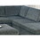 Living Room Furniture Grey Chenille Modular Sectional 6pc Set Corner L-Sectional Modern Couch 2x Corner Wedge 2x Armless Chairs and 2x Ottomans Plywood B011S00382