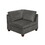 Living Room Furniture Grey Chenille Modular Sectional 6pc Set Corner L-Sectional Modern Couch 2x Corner Wedge 2x Armless Chairs and 2x Ottomans Plywood B011S00382