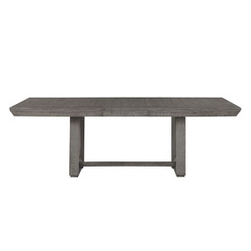 Modern Rustic Design Gray Finish 1pc Dining Table with Separate Extension Leaf Casual Dining Room Furniture