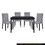 B011S00456 Black+Wood+Seats 4+Dining Room+Casual