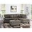 Modern Coffee Color 3pcs Sectional Living Room Furniture Reversible Chaise Sofa and Ottoman Tufted Polyfiber Linen Like Fabric Cushion Couch Pillows B011S00471