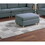 Contemporary Living Room Furniture 7pc Sectional Sofa Set Steel Dorris Fabric Couch 4x Wedges 2x Armless Chair and 1x Ottomans B011S00480
