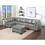 B011S00507 Grey+genuine leather+Genuine Leather+Wood+Primary Living Space