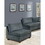 Living Room Furniture Gray Chenille Modular Sectional 7pc Set Modular Sofa Set Couch 3x Corner Wedge 3x Armless Chairs and 1x Ottoman Plywood B011S00519