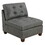 Living Room Furniture Antique Grey Modular Sectional 9pc Set Breathable Leatherette Tufted Couch 3x Corner Wedge 4x Armless Chairs and 2x Ottoman B011S00520