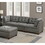 Living Room Furniture Antique Grey Modular Sofa Set 6pc Set Breathable Leatherette Tufted Couch 4x Corner Wedge 1x Armless Chair and 1x Ottoman B011S00524