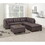 B011S00528 Dark Brown+Faux Leather+Wood+Primary Living Space+Tufted Back