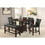 B011S00544 Black+Brown+MDF+Seats 6+Espresso+Dining Room