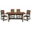 B011S00658 Rustic Brown+Wood+Wood+Seats 4+Dining Room