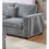 L-Sectional Sofa Corduroy Fog Color LAF and RAF Loveseats Corner Wedge Ottoman 4pcs Sectional Set Couch Living Room Furniture B011S00672