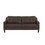 Contemporary Living Room Furniture 2-pcs Sofa Set Dark Brown Gel Leatherette Couch Sofa and Loveseat Plush Cushion Tufted Plush Sofa Pillows B011S00730