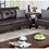 Contemporary Living Room Furniture 2-pcs Sofa Set Dark Brown Gel Leatherette Couch Sofa and Loveseat Plush Cushion Tufted Plush Sofa Pillows B011S00730