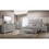 Modern Glam Style Upholstered Headboard LED Light Silver Strip Inlay Edges Light Gray Finish 1pc King Size Bed Wooden Bedroom Furniture B011S00739