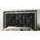 Modern Glam Style Black Finish Upholstered 1pc Queen Size Panel Bed Diamond Patterned Faux-crystal Button Tufted Solid Wood Wooden Bedroom Furniture B011S00740