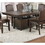 Dining Room Furniture Rustic Espresso Table w Storage Base Side Chairs 7pc Dining Set Rustic Espresso Wooden Faux Leather Upholstered Seats Chair B011S00770