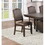 Dining Room Furniture Rustic Espresso Table w Storage Base Side Chairs 7pc Dining Set Rustic Espresso Wooden Faux Leather Upholstered Seats Chair B011S00770