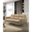 Taupe Color Top Grain Leather 2pc Sofa Set Sofa and Loveseat Contemporary Living Room Furniture Full Leather Couch B011S00811