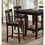 5pc Counter Height Dining Set Espresso Finish Counter Height Table with Shelf and 4 Counter Height Chairs Set Wooden Furniture Dining Kitchen Set B011S00847