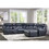 B011S00852 Navy+Solid Wood+Faux Leather+Wood+Primary Living Space