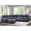 B011S00853 Navy+Solid Wood+Faux Leather+Wood+Primary Living Space