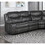 Modern 3-Piece Power Reclining Sectional with Right Side Console Dark Gray Breathable Faux Leather USB Ports Solid Wood Living Room Furniture