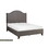 Modern Traditional Bedroom Gray Velvet Upholstered Full Bed Camelback Headboard Nailhead Trim Solid Wood Furniture 1pc Panel Bed B011S00882