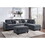 B011S00964 Charcoal+Chenille+Chenille+Wood+Primary Living Space