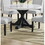B011S00988 White+marble+Seats 4+Dining Room+Contemporary