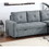 Black Gray Polyfiber Convertible Sectional Sofa Pull out Bed Couch Storage Chaise Reversible 2pc Sectional Living Room Furniture B011S01020