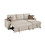 Beige Dorris Fabric Convertible Sectional Sofa Pull out Bed Couch Storage Chaise Cup Holders 2pc Sectional Living Room B011S01022