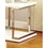 Contemporary Style White 1pc End Table Bottom Shelf High Gloss Lacquer Coating Chrome Frame Accents Living Room Furniture B011S01029