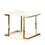 Contemporary Style White 1pc End Table Bottom Shelf High Gloss Lacquer Coating Chrome Frame Accents Living Room Furniture B011S01029