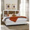 B011S01032 White+Walnut+Wood+Box Spring Required+Queen+Bedroom