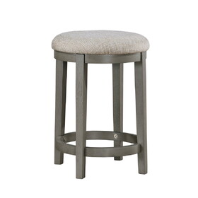 Light Gray Finish Counter Height Stools Set of 2, Foam Cushioned Seat Industrial Design Kitchen Dining Furniture B011P238921