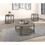 3pc Contemporary Round Coffee Table and Two End Table with Storage Shelf Black Brown Tan / Beige Finish Living Room Wooden Modern Furniture B011S01453