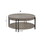 3pc Contemporary Round Coffee Table and Two End Table with Storage Shelf Black Brown Tan / Beige Finish Living Room Wooden Modern Furniture B011S01453