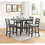 5 Piece Counter Height Dining Set in Grey B01682319