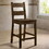 Set of 2 Rustic Style Wooden Counter Height Side Chairs in Rustic Oak B016P156218