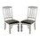 Set of 2 Padded Fabric Seat Side Chairs in Antique White and Gray B016P156220