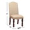 Set of 2 Fabric Upholstered Dining Chairs in Antique Cherry and Beige B016P156229