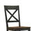 Set of 2 Wooden Dining Chairs in Antique Oak and Antique Black Finish B016P156341