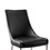 Set of 2 Leatherette Dining Chairs in Sliver and Black B016P156415