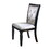 Set of 2 Dining Side Chair in Black and Silver Finish B016P156532