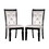Set of 2 Dining Side Chair in Black and Silver Finish B016P156532