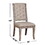 Set of 2 Beige Upholstered Side Chairs in Rustic Natural Tone B016P156590